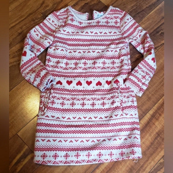 Winter Christmas Holiday 4t girls sweater dress red and white Old Navy - Picture 1 of 3